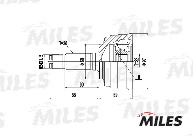 ШРУС HONDA ACCORD 1.8/2.0 86-96 нар. preview 3
