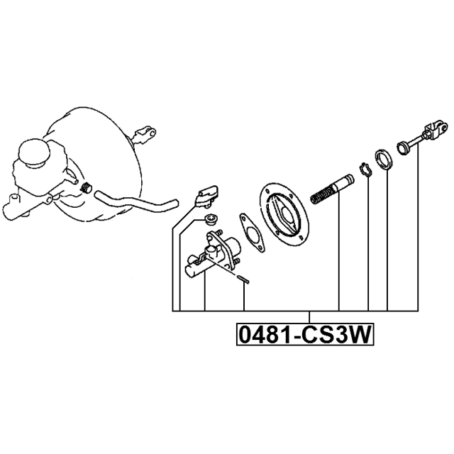 Цилиндр сцепления главный FEBEST 0481-CS3W preview 2