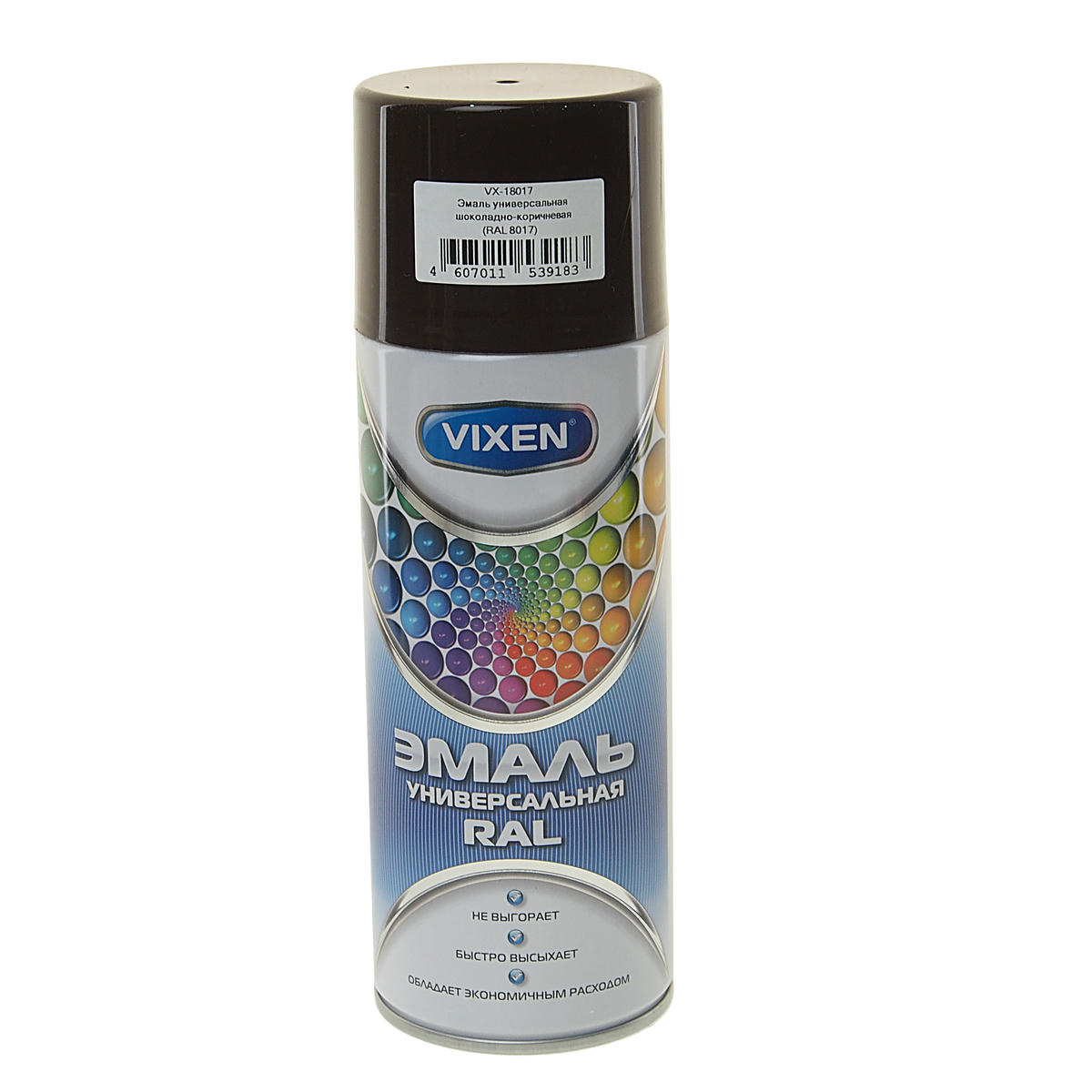 Эмаль универсальная VIXEN шоколадно-коричневая (RAL 8017), аэрозоль 520 мл preview 1