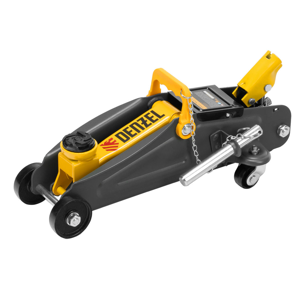 Домкрат подкатной гидравлический 2т 130-330мм с фиксатором (в кейсе) DENZEL preview 2