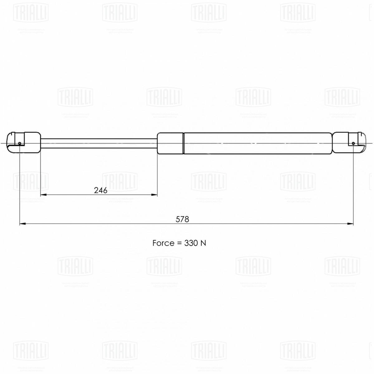 Газовый упор капота TRIALLI GS 0908 preview 2