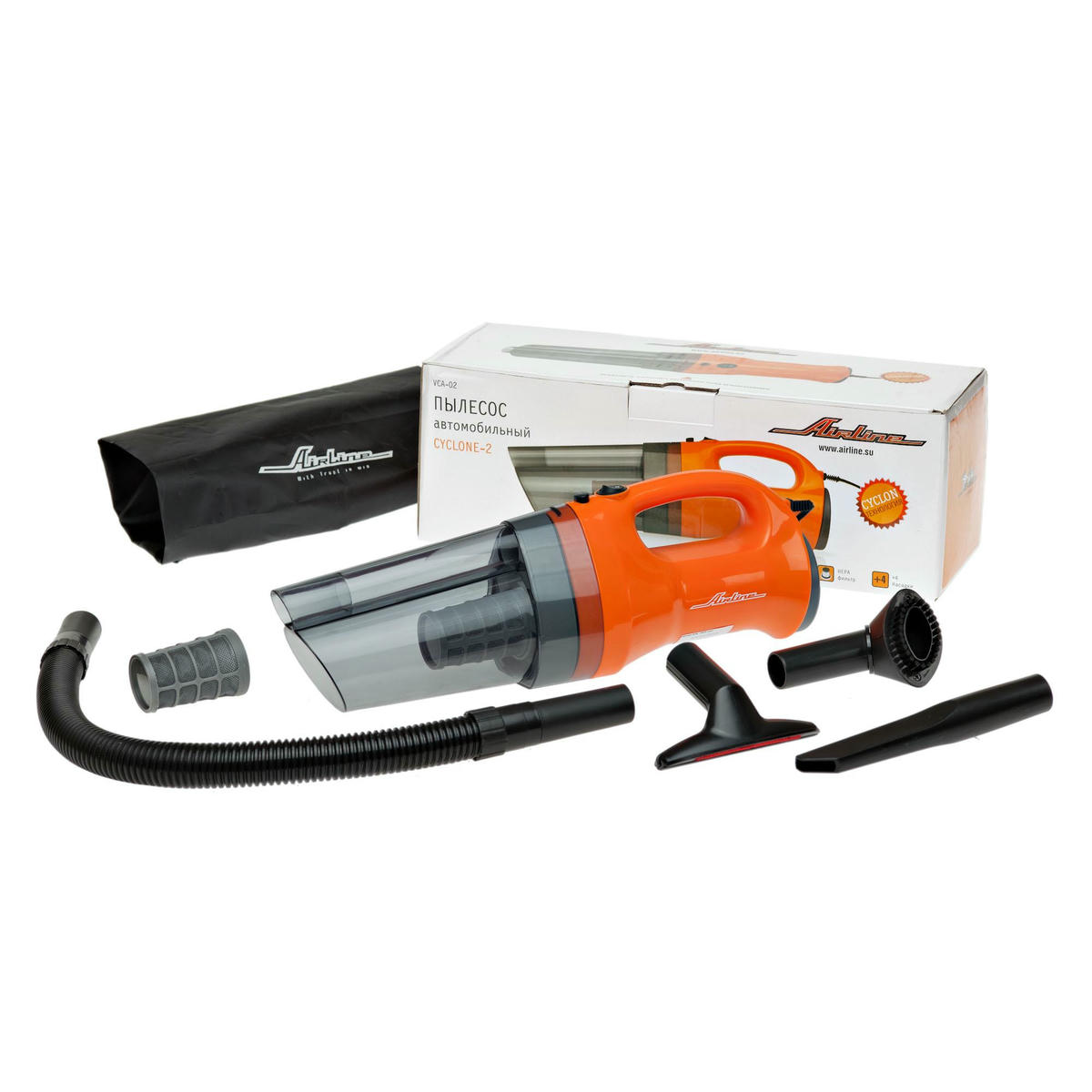 Пылесос автомобильный AIRLINE (150Вт, 0,5л, 4 КПа) в сумке preview 2