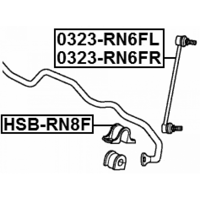 HSB-RN8F_втулка стабилизатора переднего! D20m Honda Stream 06> preview 2