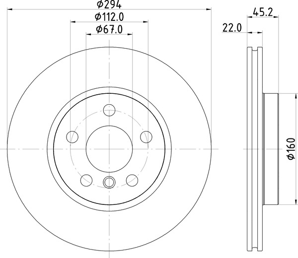 Диск торм. для а/м Mini Cooper (14-)/Clubman (16-) перед. d=294 (окраш.) (DF 210213) preview 3