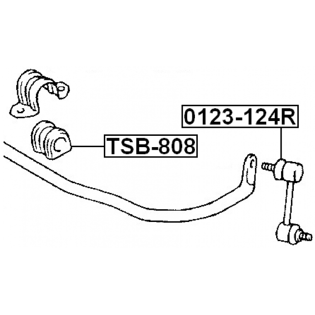 TSB808_втулка стабилизатора заднего! Toyota Avensis AZT250/CDT250/ZZT251/ADT251 preview 2