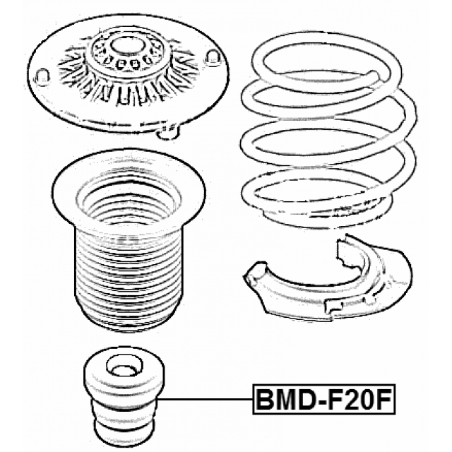 Отбойник амортизатора FEBEST BMD-F20F preview 2