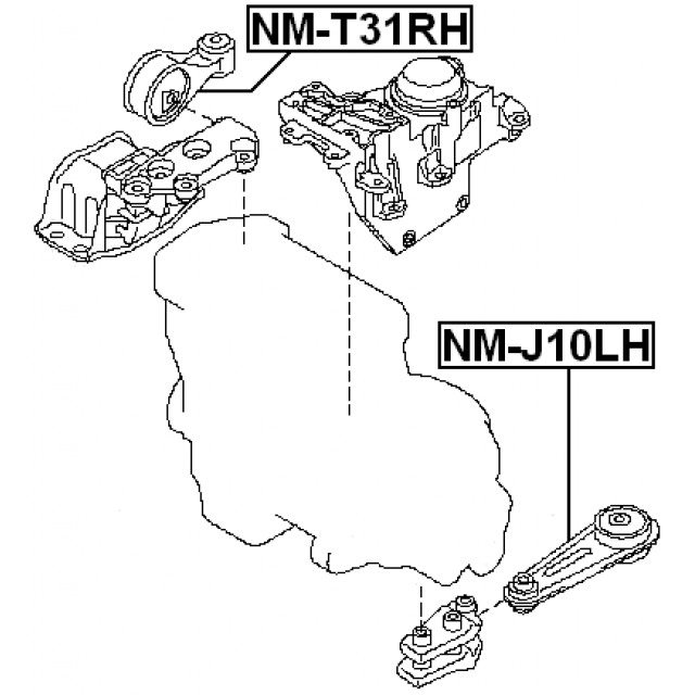 NM-T31RH_подушка двигателя пр.! Nissan X-Trail 09-13 preview 2