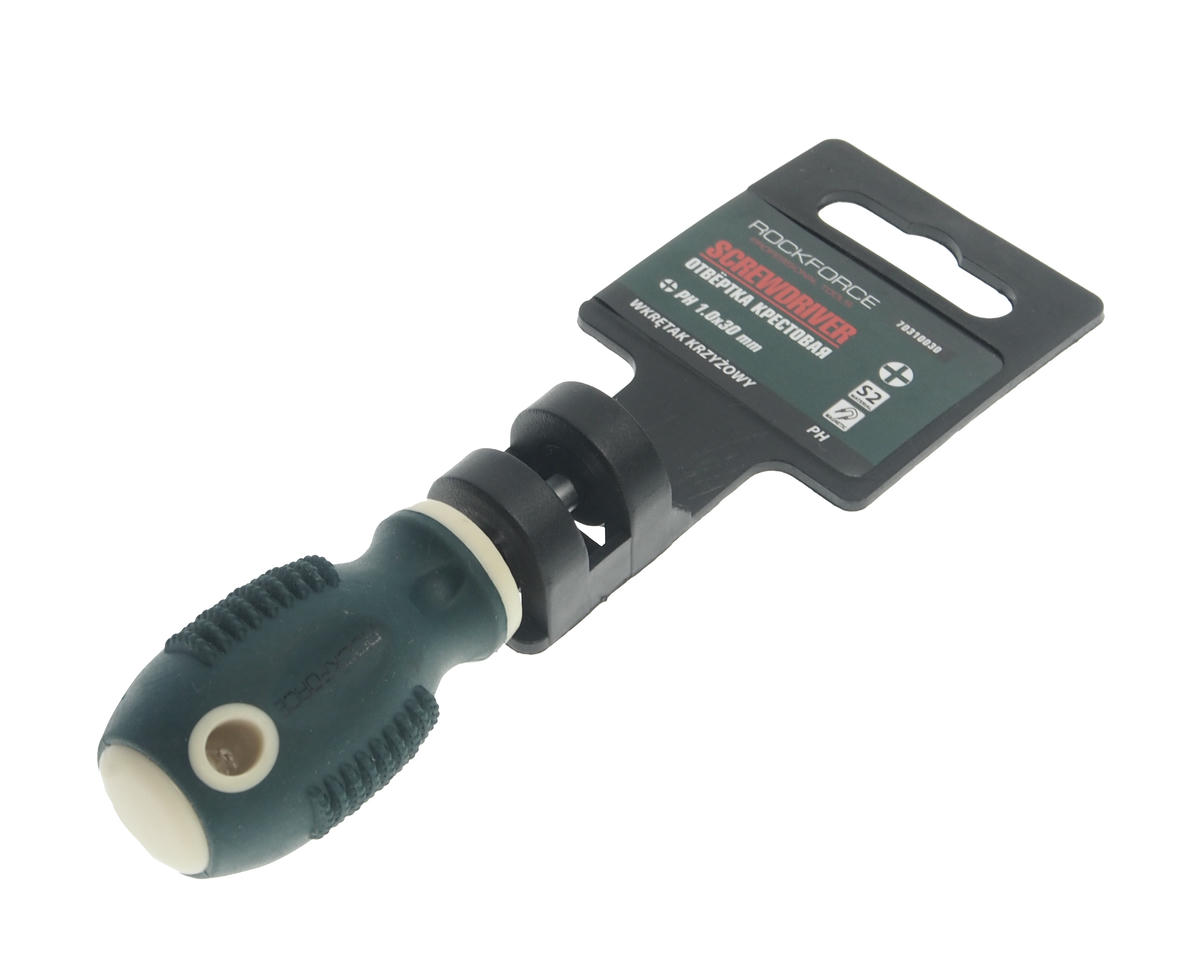 Отвертка крестовая PH1.0х30мм магнитная "Profi" S2 на пластиковом держателе ROCKFORCE preview 1