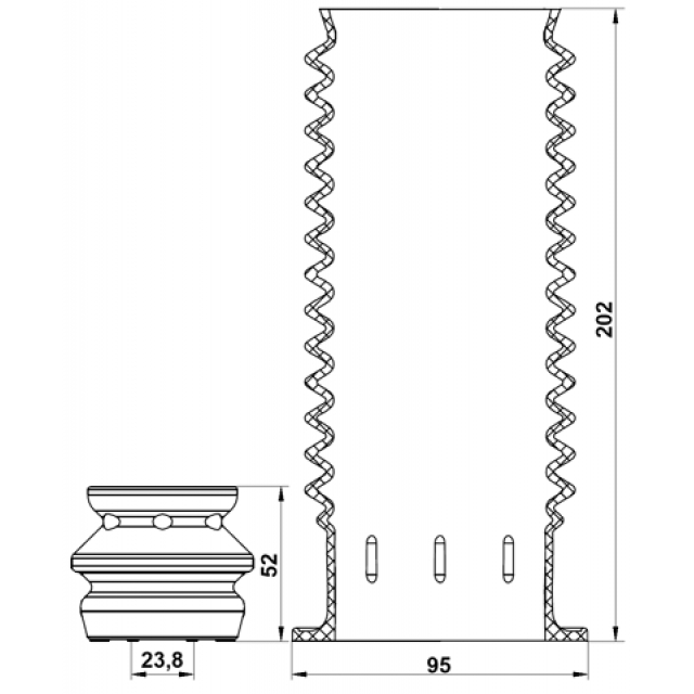 Пыльник переднего амортизатора с отбойником комплект BUICK VERANO 2012- FEBEST CHSHB-J300F-KIT preview 2