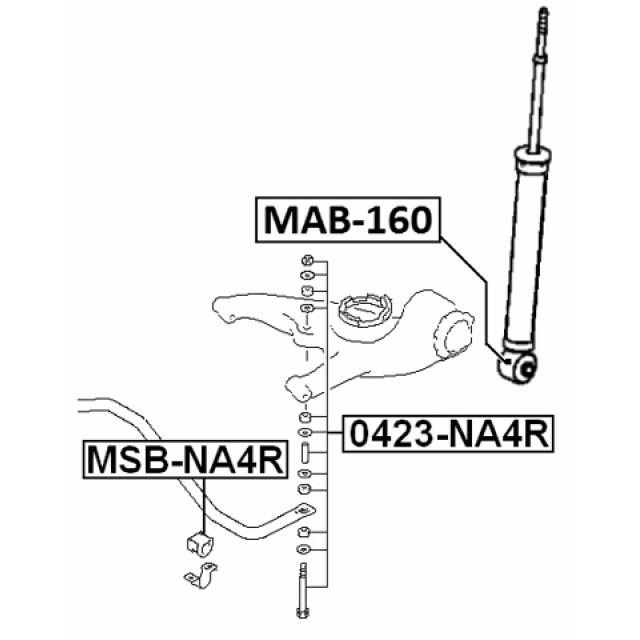 Сайлентблок FEBEST MAB-160 preview 2
