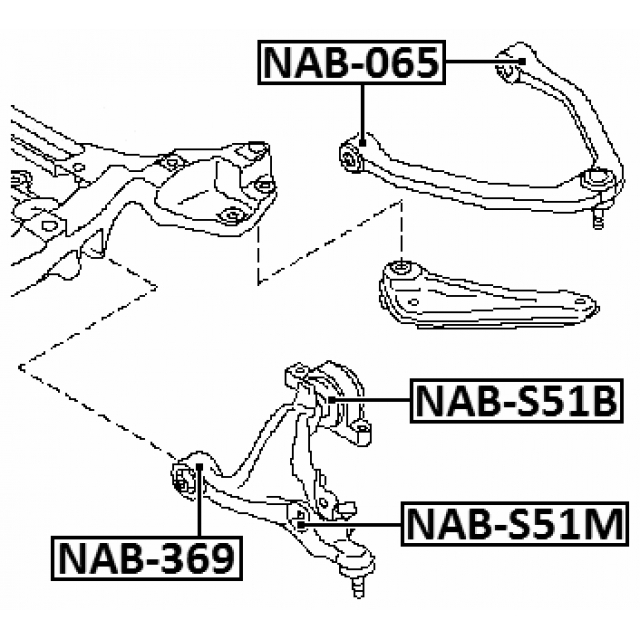 Сайлентблок FEBEST NAB-369 preview 2