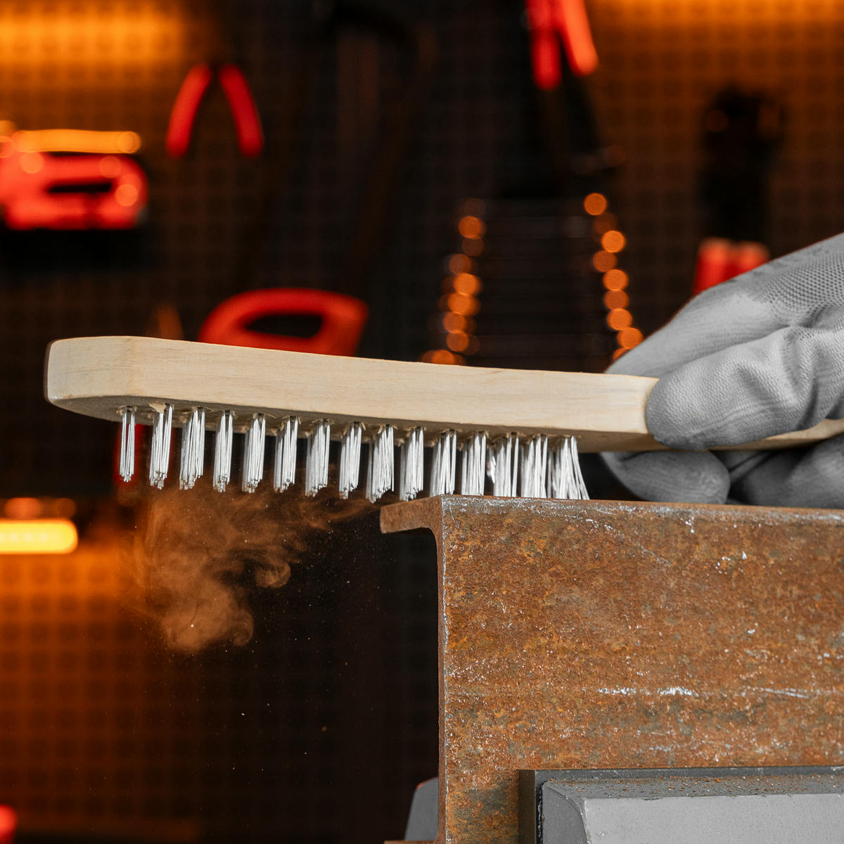 Щетка 4-рядная металлическая с деревянной ручкой SPARTA 748225 preview 9