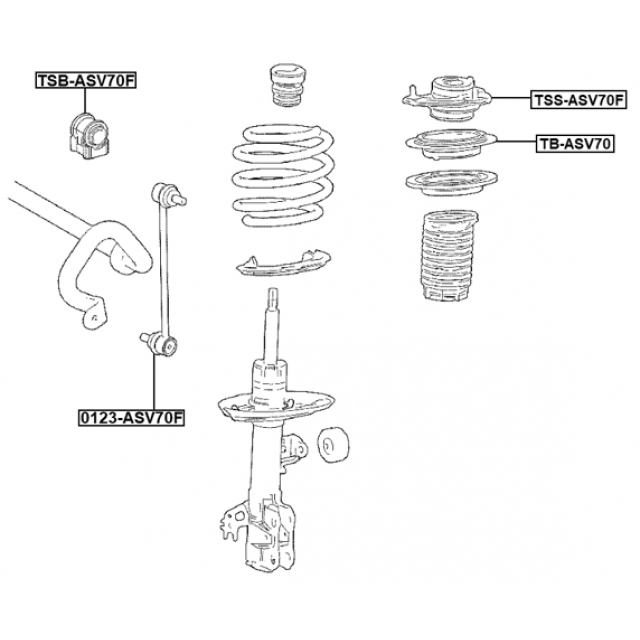 Стойка переднего стабилизатора FEBEST 0123-ASV70F preview 2