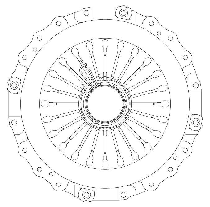 Диск сцеп. для а/м Scania G 400/P 400/R 400 (03-) (K432-48, K432-56, K432-62) (нажим. корзина) (FS 7 preview 3