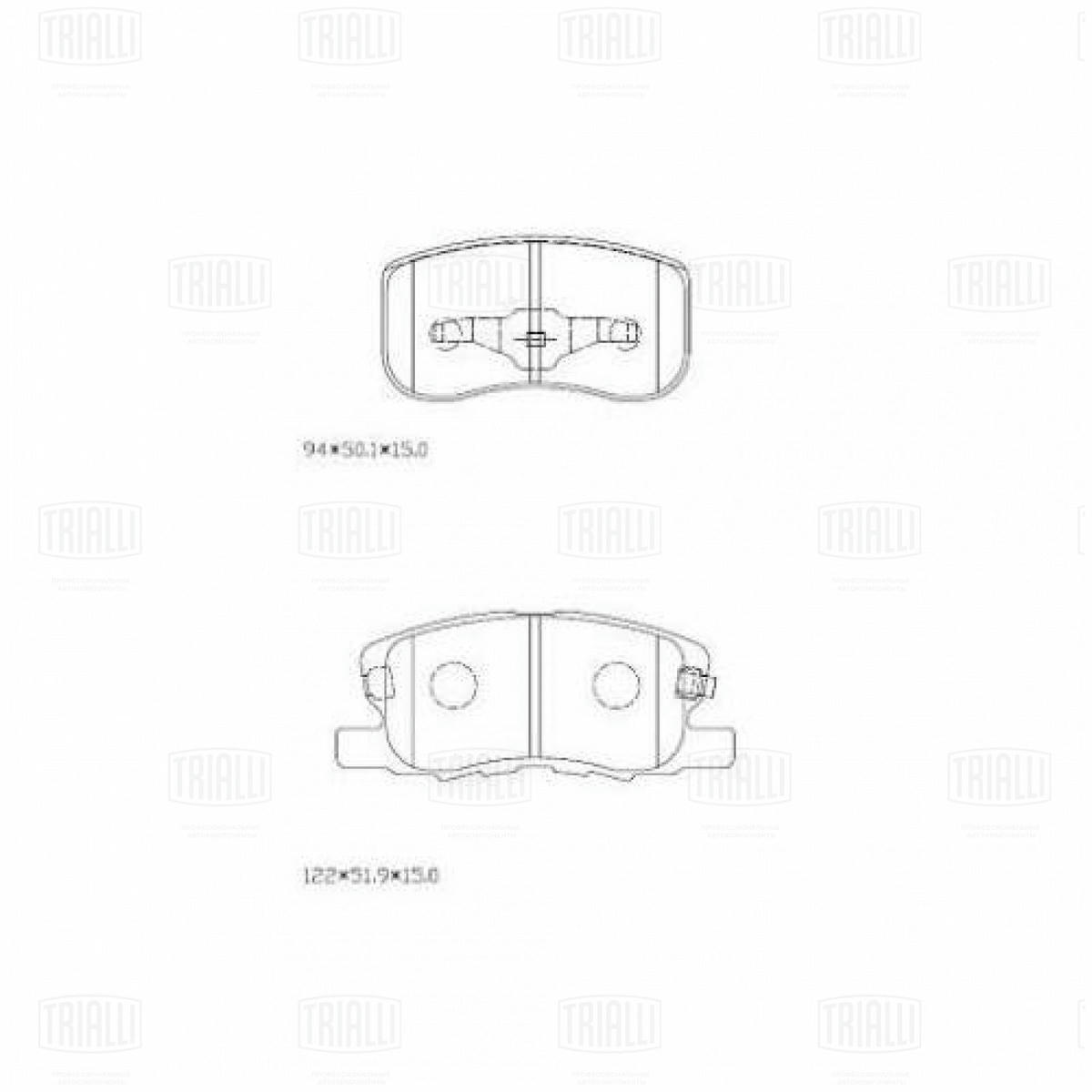 Колодки тормозные передние к-кт TRIALLI PF 4296 preview 4