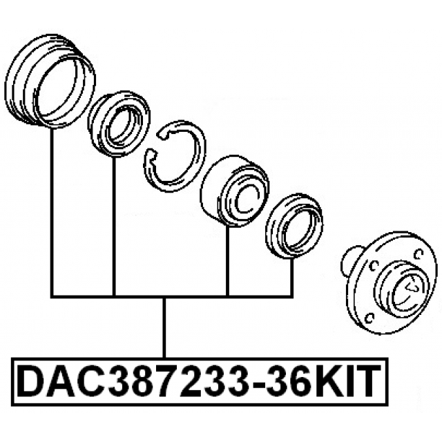 Подшипник ступицы FEBEST DAC387233-36KIT preview 2