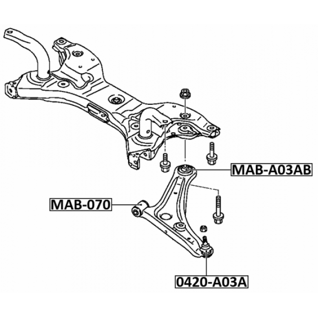 Опора шаровая FEBEST 0420-A03A preview 2