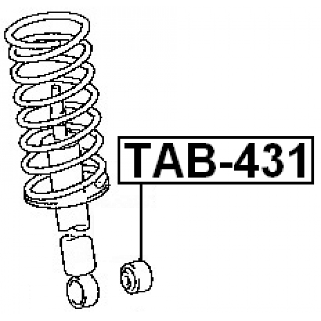 Сайлентблок амортизатора FEBEST TAB-431 preview 2 Сайлентблок амортизатора FEBEST TAB-431 preview 2