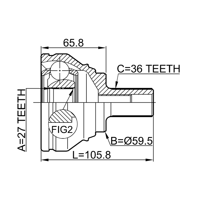 ШРУС наружный передний FEBEST 2310-031 preview 2