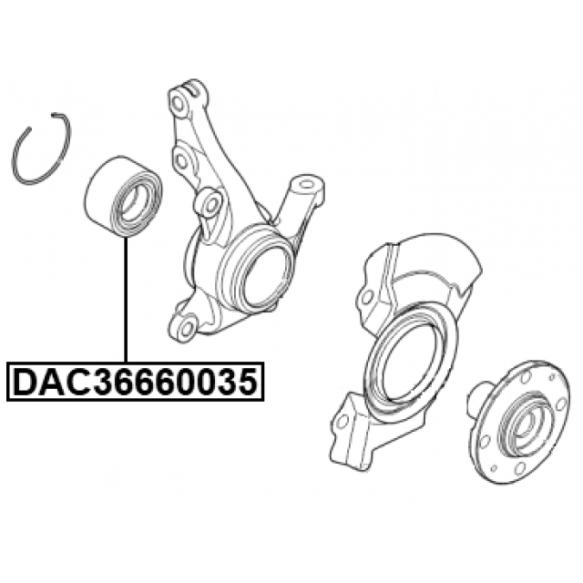 Подшипник ступицы FEBEST DAC36660035 preview 2
