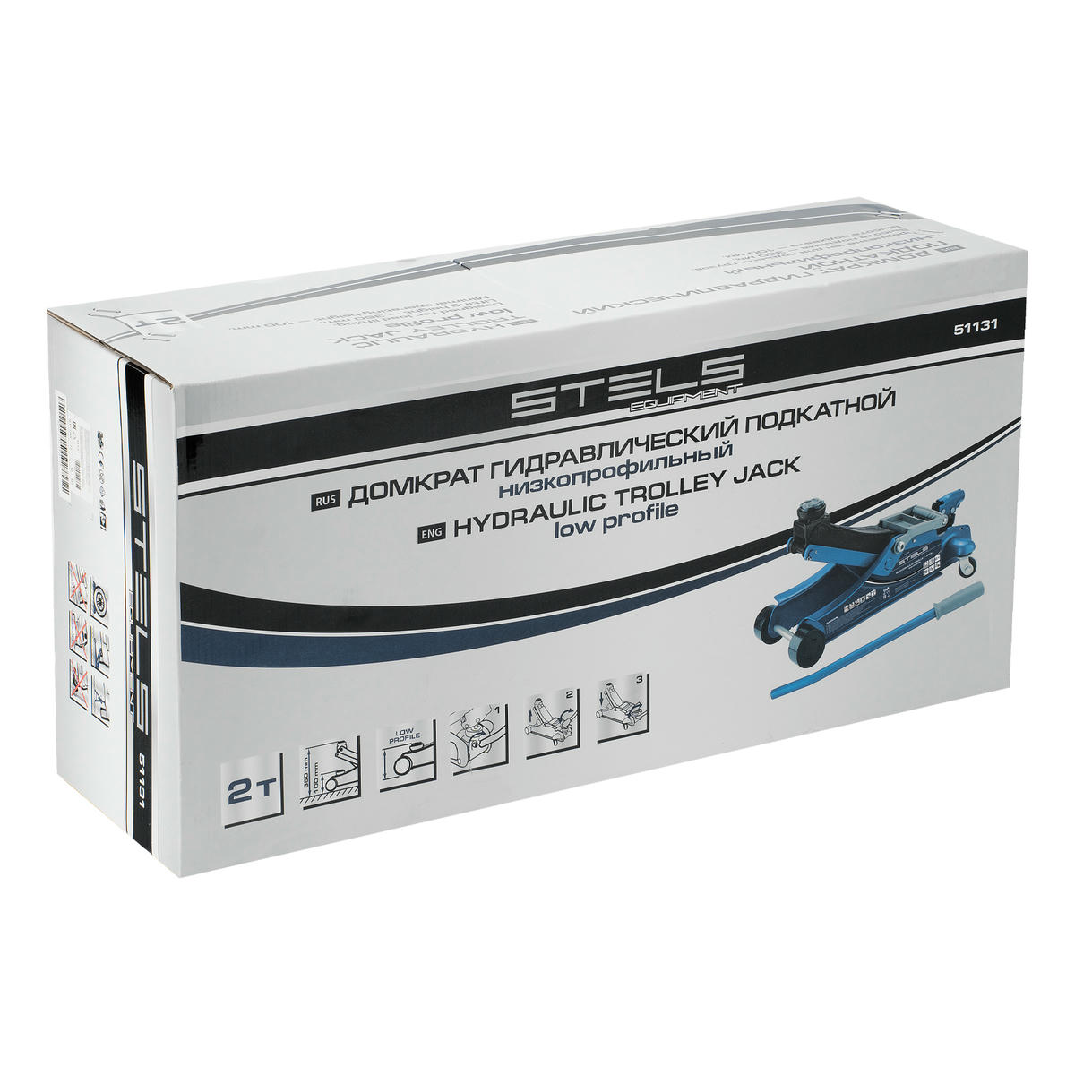 Домкрат подкатной гидравлический 2т 100-350мм поворотная рукоятка LOW PROFILE STELS preview 4