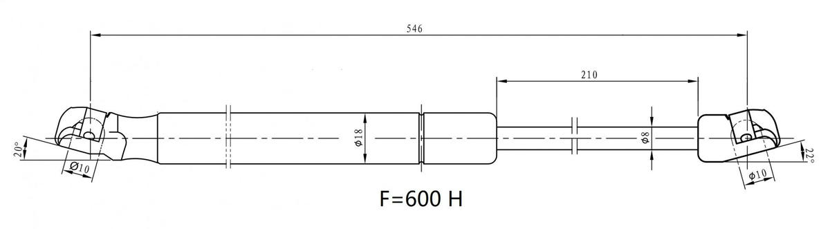 Упор газовый (амортизатор) для а/м Kia Sportage IV (15-) (крышки багажника) (GS 0849) preview 3