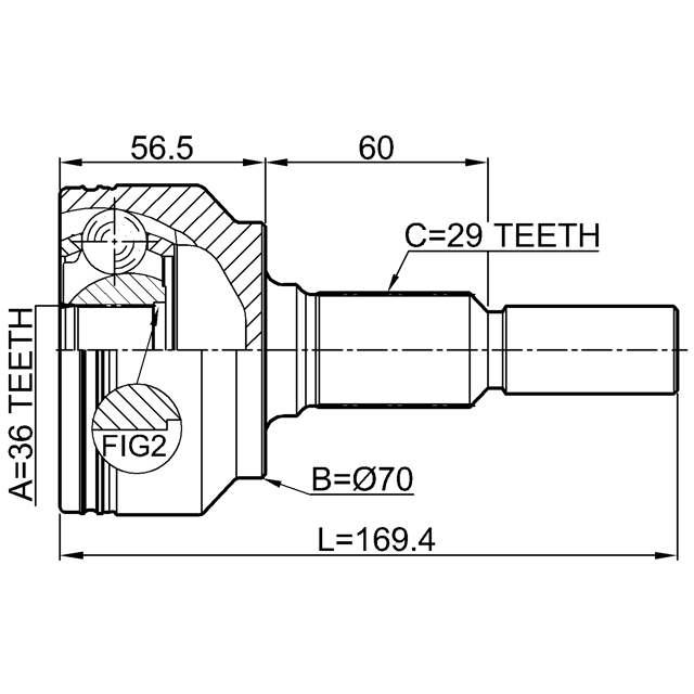 ШРУС наружный FEBEST 2010-GRCH preview 2