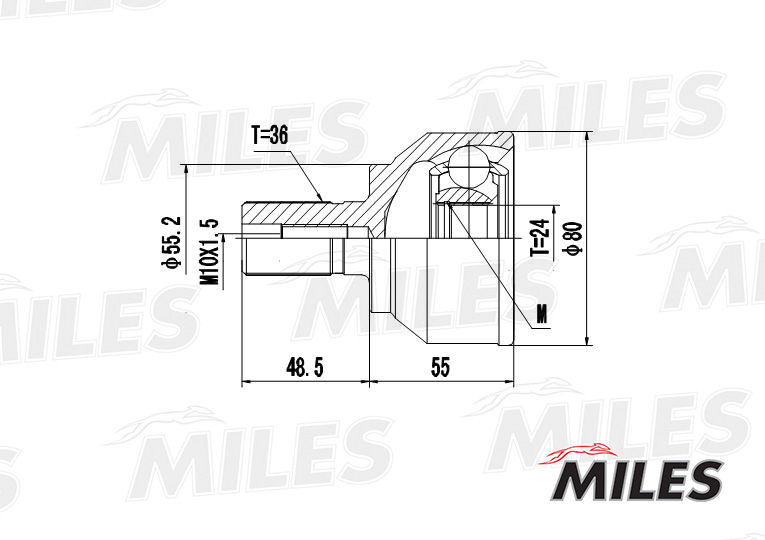 ШРУС MAZDA 3 2.3 03- нар. preview 3