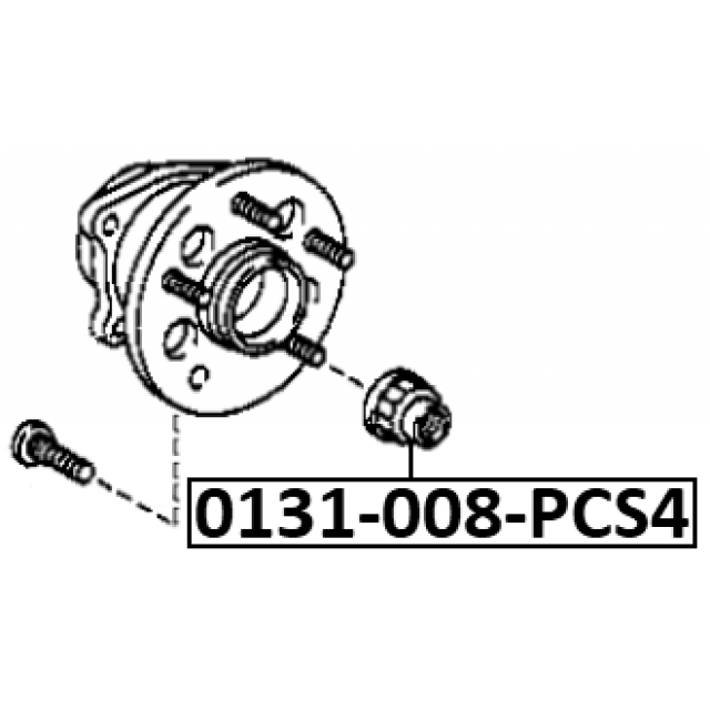 0131-008-PCS4_гайки ступицы колеса! 4шт. Toyota Camry/Carina/Celica/Picnic/RAV-4 all 90> preview 2