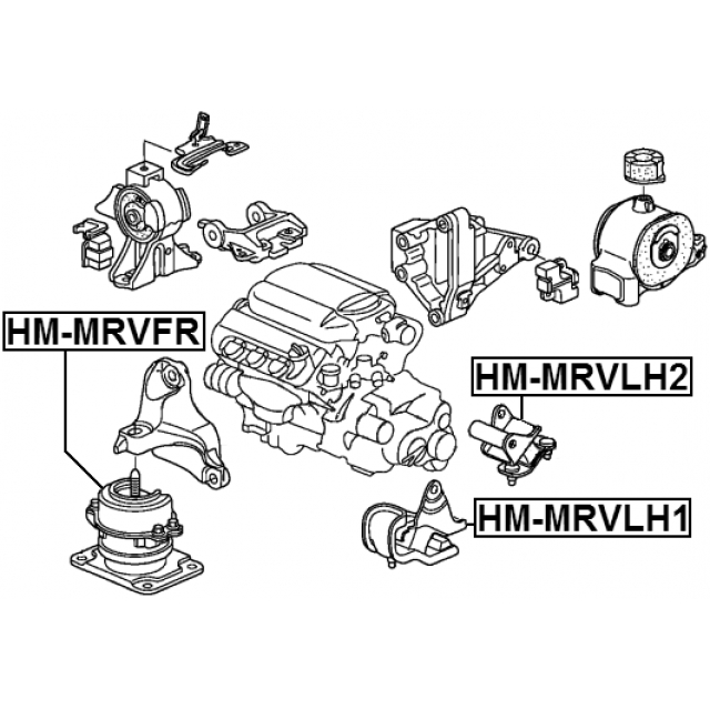 Опора двигателя левая FEBEST HM-MRVLH2 preview 2