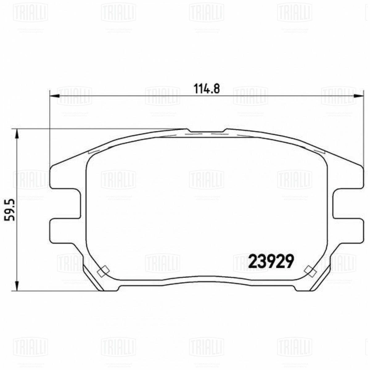 Колодки тормозные передние к-кт TRIALLI PF 4357 preview 3