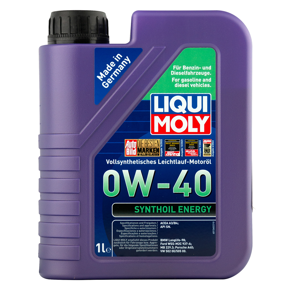 Масло моторное LIQUI MOLY SYNTHOIL ENERGY 0W40 SN A3/B4 синт. 1л preview 2