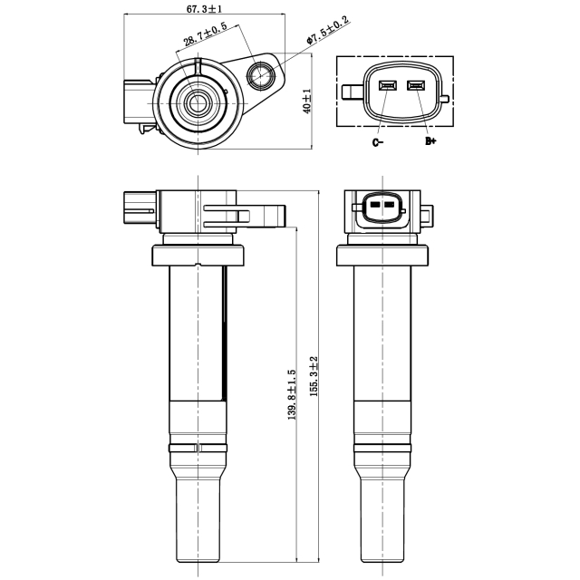 Катушка зажигания FEBEST 12640-005 preview 2