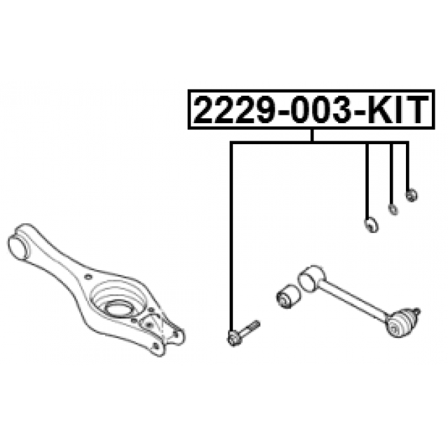 Болт с эксцентриком ремкомплект Hyundai Avante Hd 06: Nov.2006- (2006-2010) FEBEST 2229-003-KIT preview 2