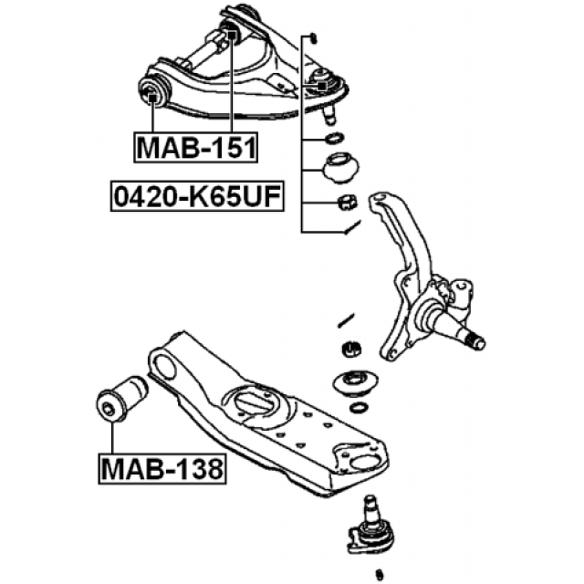 Опора шаровая FEBEST 0420-K65UF preview 2
