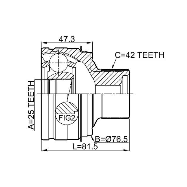 ШРУС наружный FEBEST 1710-A4 preview 2