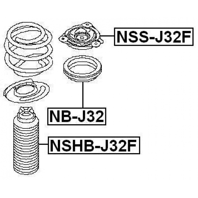 Подшипник опоры переднего амортизатора FEBEST NB-J32 preview 2