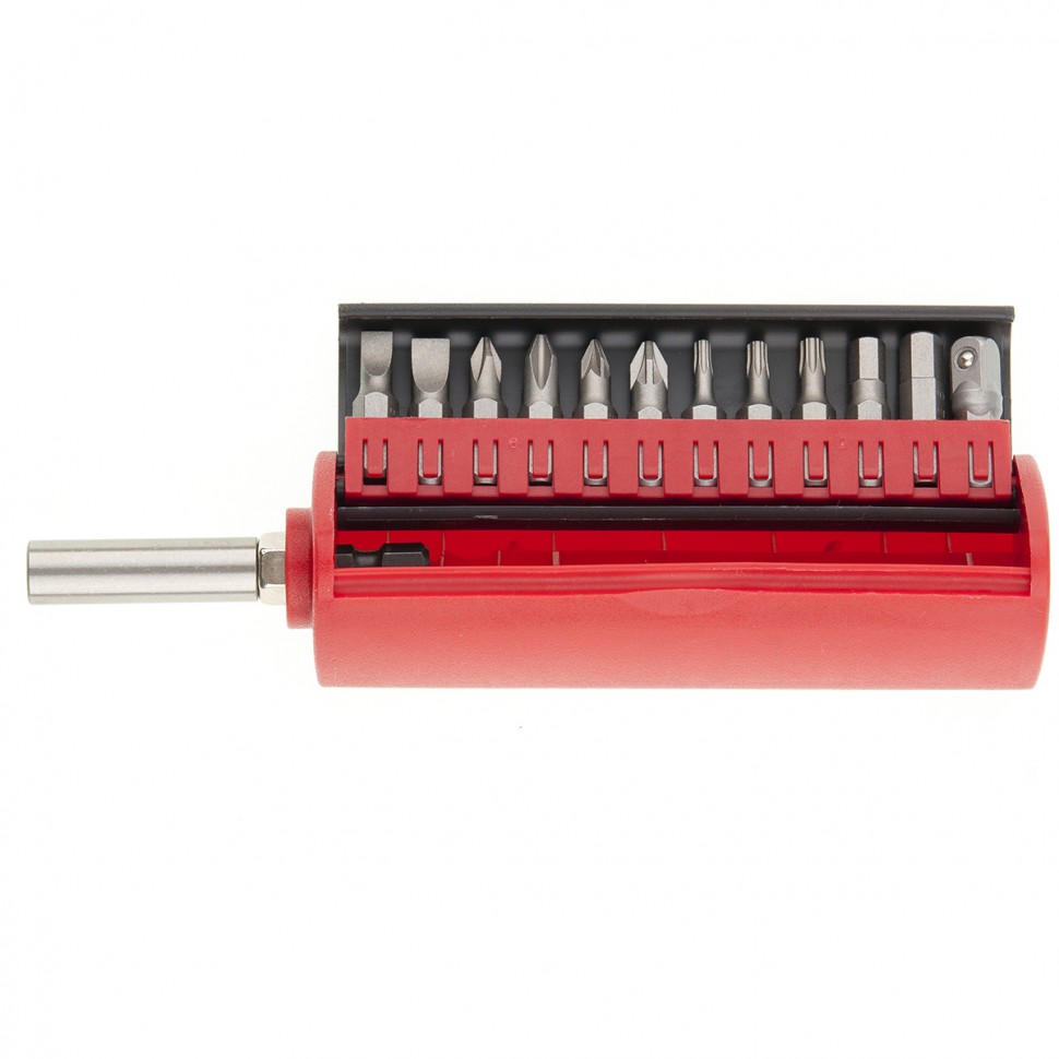 Набор бит 1/4" HEX, PH, SL, TORX 6-ти гранных с держателем магнитным 12 предметов MATRIX preview 1
