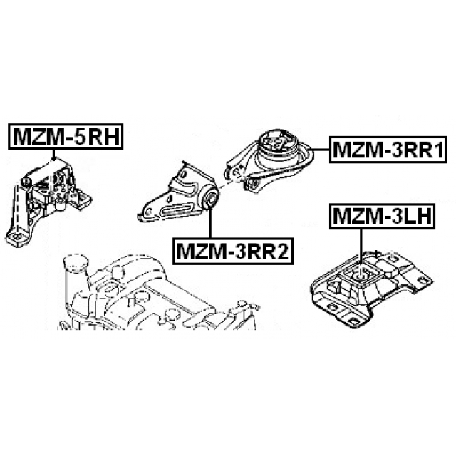 Опора двигателя правая FEBEST MZM-5RH preview 2
