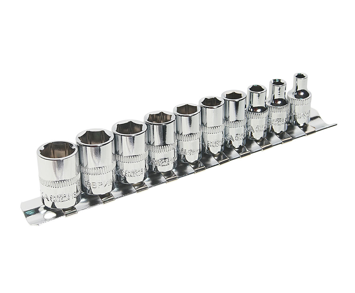 Набор торцевых головок 1/4" (4-13мм) 10пр. ЭВРИКА preview 1