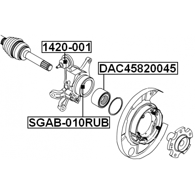 Сайлентблок FEBEST SGAB-010RUB preview 2
