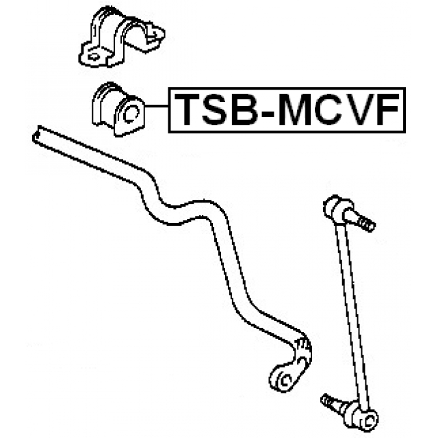 Втулка (сайлентблок) переднего стабилизатора FEBEST TSB-MCVF preview 2