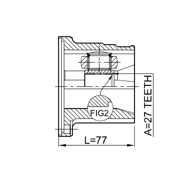 ШРУС внутренний FEBEST 0211-FX35LH preview 2
