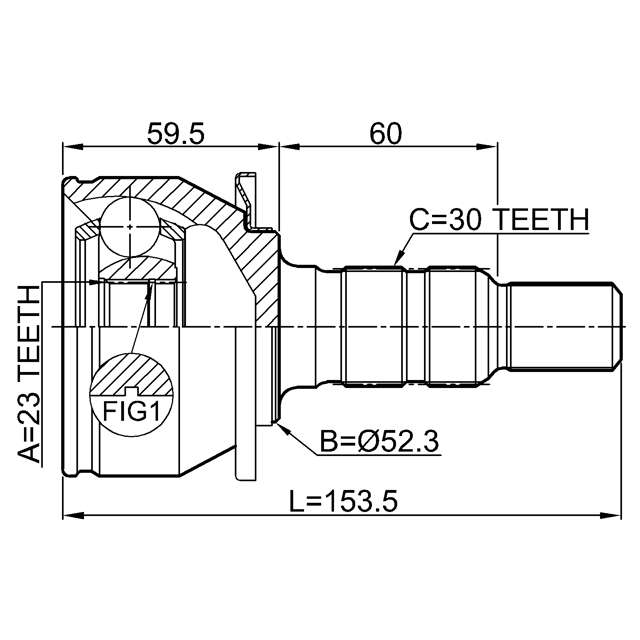1810-ASJ14AT_ШРУС наружный! Opel Insignia 09-17 preview 2