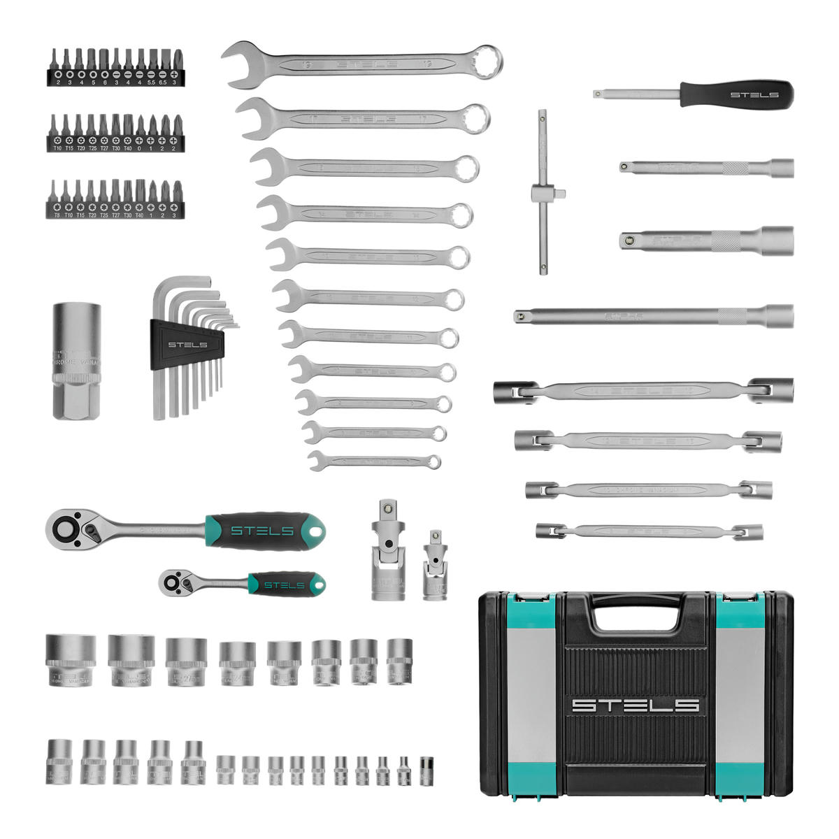 Набор инструмента 1/2" 1/4" пластиковый кейс 88пр. STELS preview 2