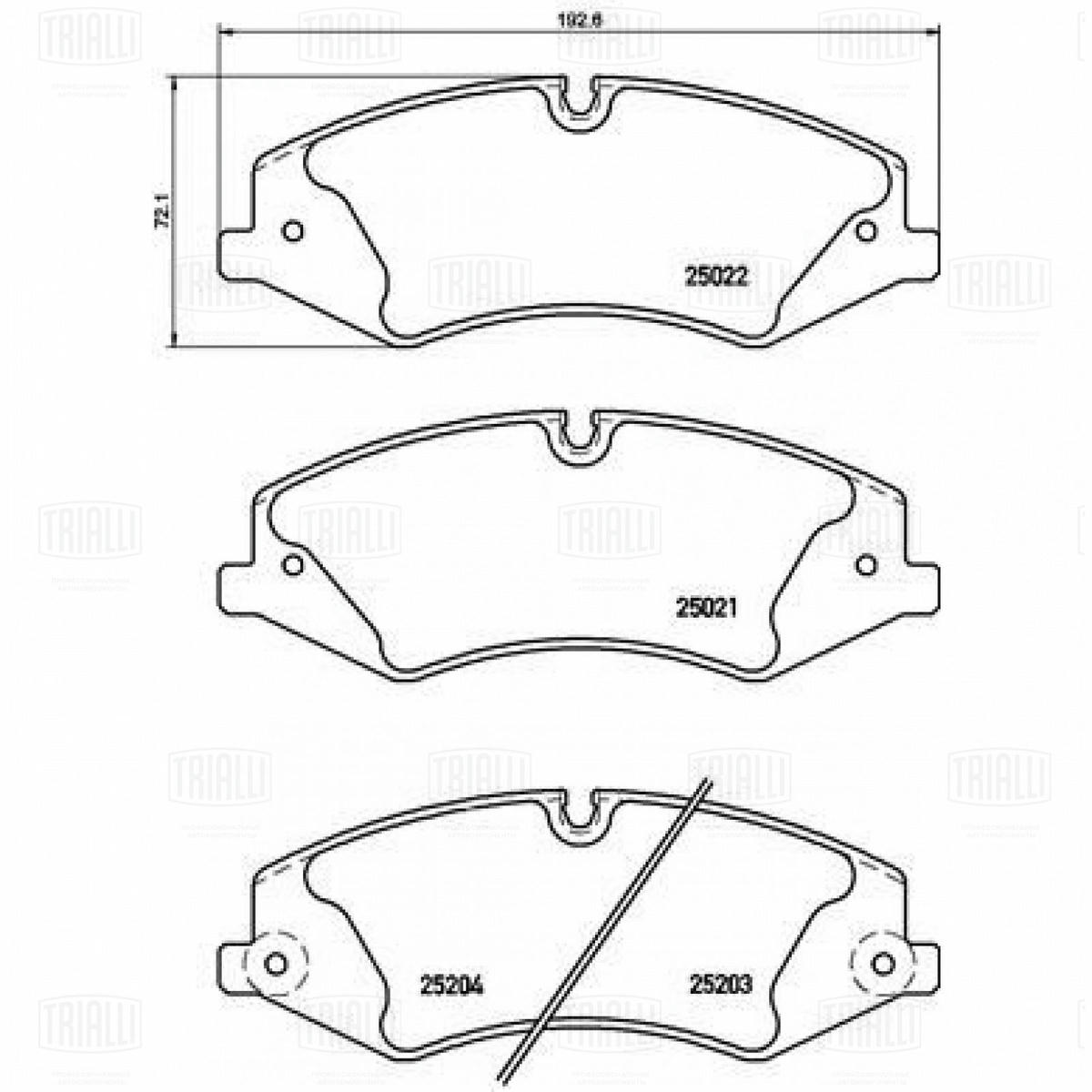 Колодки тормозные передние к-кт TRIALLI PF 4254 preview 2
