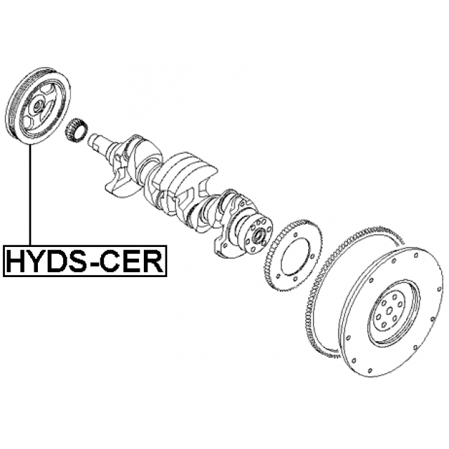 HYDS-CER_шкив коленвала! Hyundai i30 1.6 07> preview 2