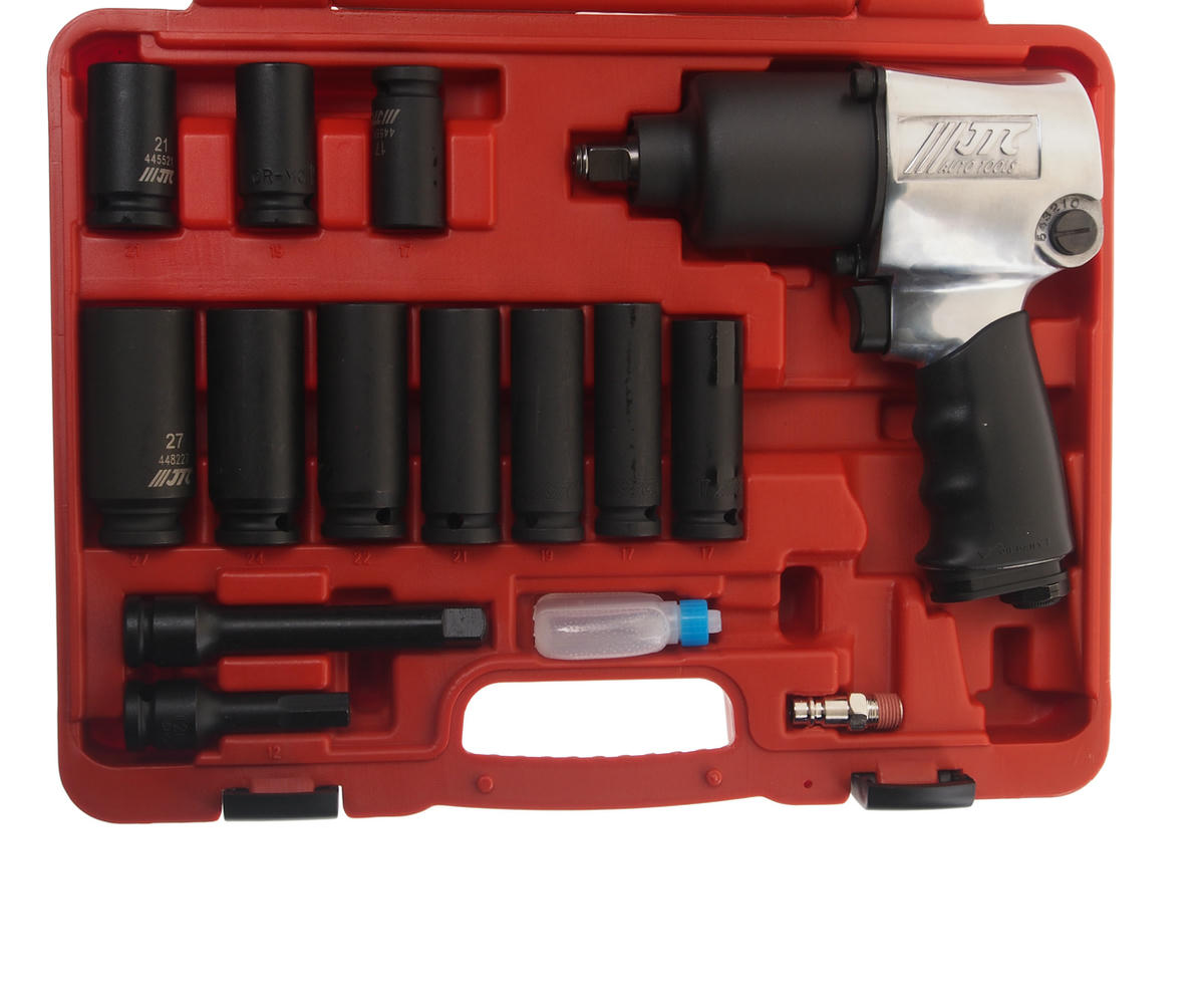 Набор инструментов для шиномонтажа (пневмогайковерт JTC-3202 1/2" 624Нм) 15 предметов в кейсе JTC preview 2
