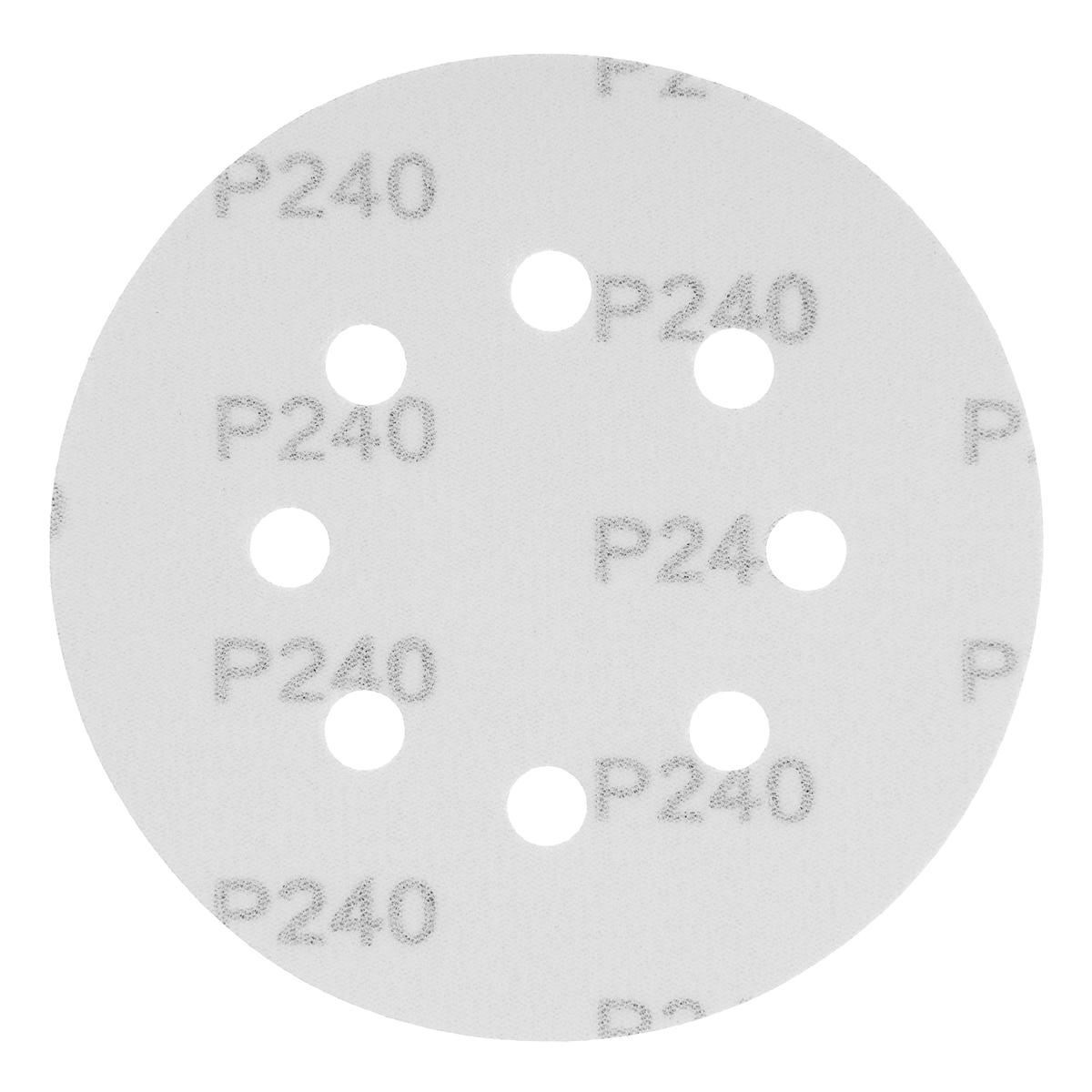 Круг абразивный на ворсовой подложке под "липучку", перфорированный, P 240, 125 мм, 5 шт MATRIX 73811 preview 2