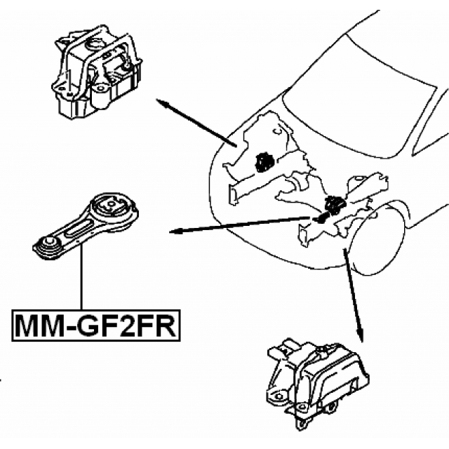 Опора двигателя FEBEST MM-GF2FR preview 2